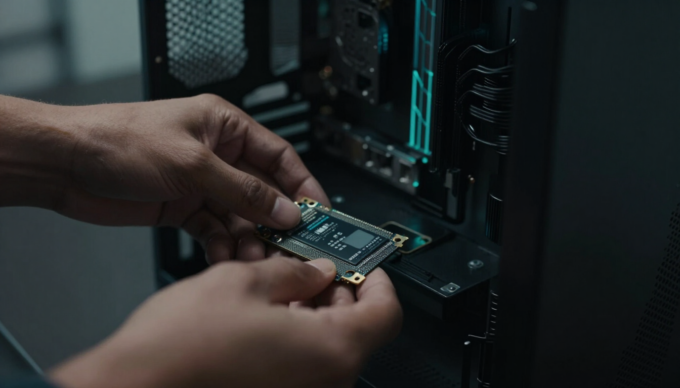 Installing storage hardware on a repair bench